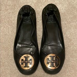 Tory Burch Black Minnie Ballet Flats